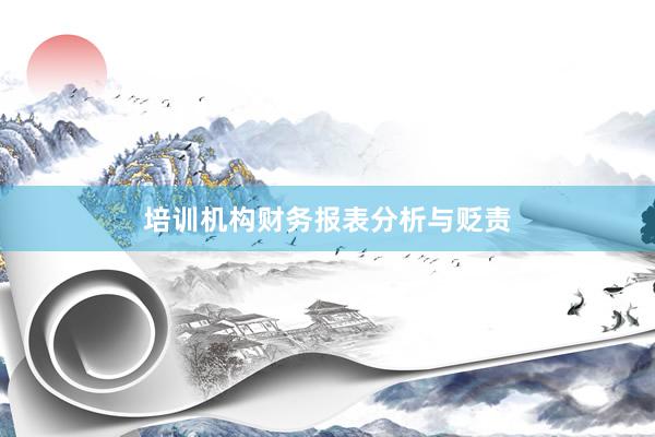 培训机构财务报表分析与贬责